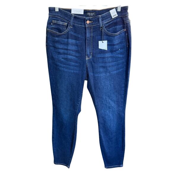 Judy Blue Denim - Judy Blue Jeans Womens 14W Dark Blue High Rise Stretch Skinny JB82253 NWT